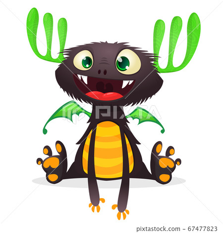 Funny cartoon monster. Halloween vector 67477823