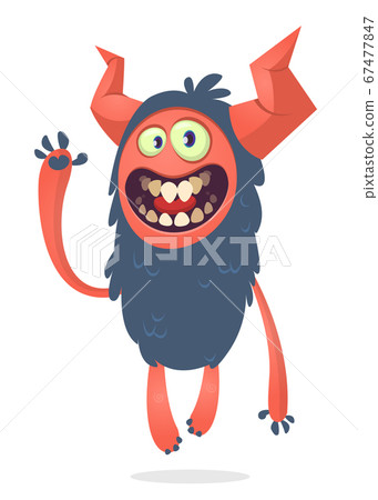 Happy cartoon monster. Vector character Happy cartoon monster. Vector character 67477847