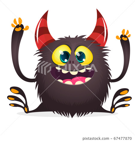 Funny cartoon monster. Vector character design. Funny cartoon monster. Vector character design. 67477870