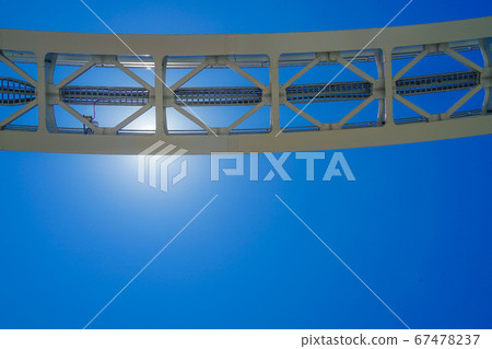Tama Monorail Rails and Clear Sky (Tama Zoo Park Station) Tama Monorail Rails and Clear Sky (Tama Zoo Park Station) 67478237