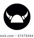 Viking helmet with horns. Vector illustration 67478484