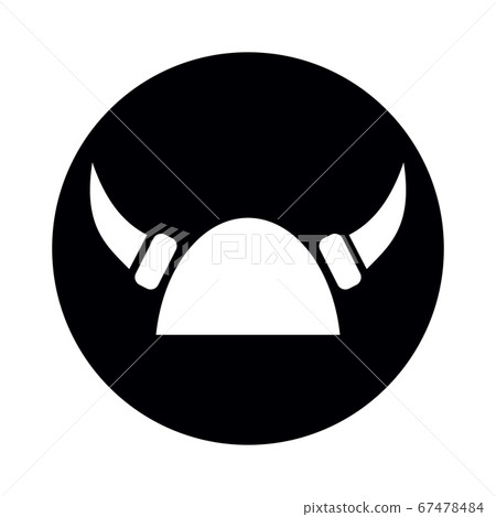 Viking helmet with horns. Vector illustration 67478484