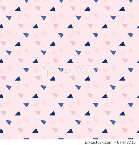 Triangular shapes seamless pattern. Blue and lilac 67478716