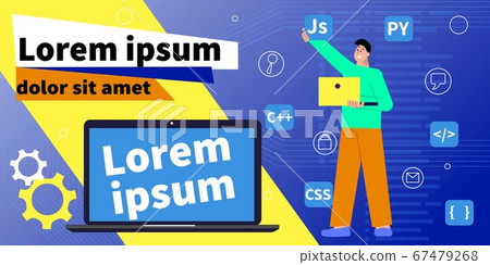 Programming Languages Horizontal Banner - Stock Illustration [67479268 ...