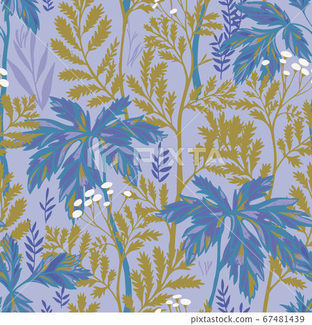 Vector botanical seamless pattern - Stock Illustration [67481439] - PIXTA