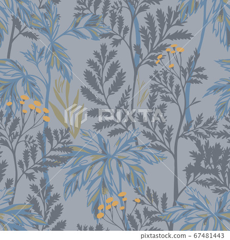 Vector botanical seamless pattern - Stock Illustration [67481443] - PIXTA
