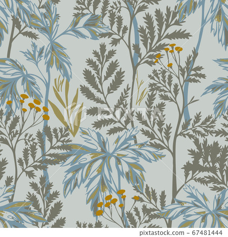 Vector botanical seamless pattern - Stock Illustration [67481444] - PIXTA