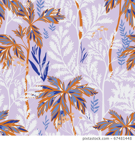 Vector botanical seamless pattern - Stock Illustration [67481448] - PIXTA
