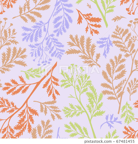 Vector seamless botanical pattern - Stock Illustration [67481455] - PIXTA