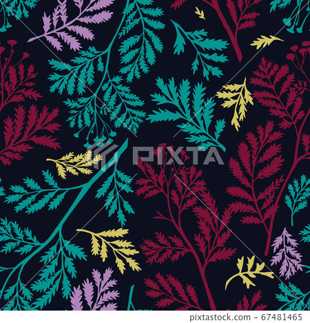 Vector seamless botanical pattern - Stock Illustration [67481465] - PIXTA