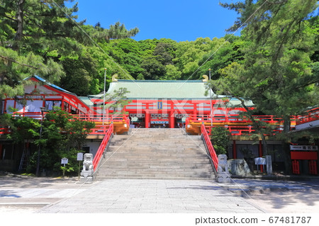 [山口縣]赤羽神社海天在晴朗的天氣下 67481787