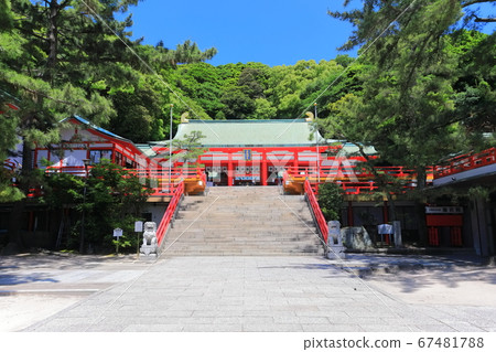 [山口縣]赤羽神社海天在晴朗的天氣下 67481788