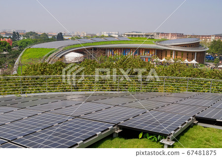 Solar panel installed on the roof of Pavilion of 67481875