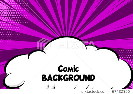 Comic book cartoon cloud speech bubble for text - Stock Illustration ...