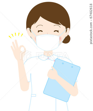 護士與面具和等待文件 護士與面具和等待文件 67482618