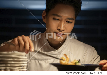 業務，廚師，男人 67484769
