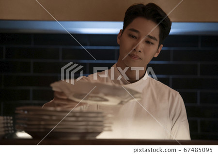業務，廚師，男人 67485095
