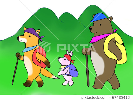 狐狸,兔子和熊爬山 狐狸,兔子和熊爬山 67485413