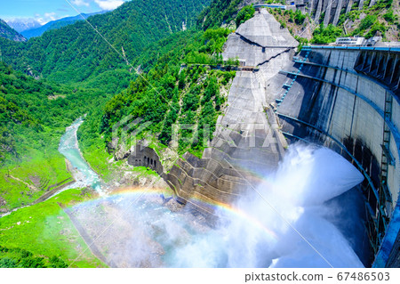 Kurobe Dam in early summer 67486503