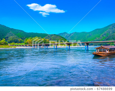 四萬十川和佐田的沉降橋 四萬十川和佐田的沉降橋 67486699