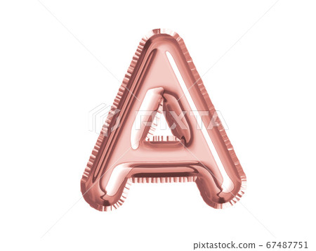 The rose gold pink alphabet A air balloon decoration for baby shower birthday celebrate party 67487751