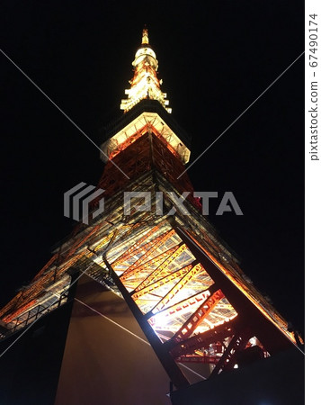 東京鐵塔夜景 東京鐵塔夜景 67490174