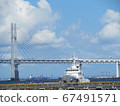 Yokohama bridge and ship Yokohama bridge and ship 67491571