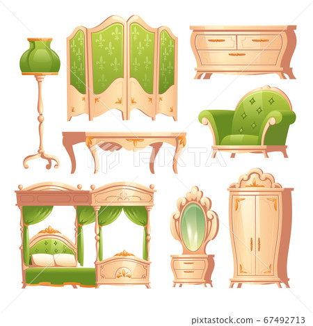 Luxury baroque interior, romantic vintage bedroom Luxury baroque interior, romantic vintage bedroom 67492713