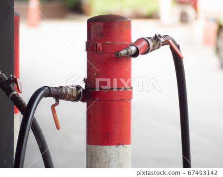 LPG gas distribution pipelines installed in service stations. 67493142