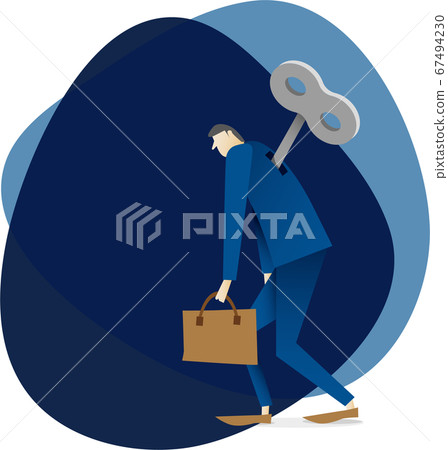 Businessman running out of battery 67494230