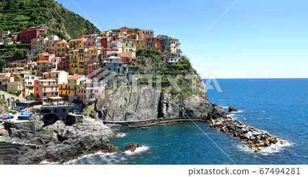 Manarola town on the rock, Cinque Terre, Liguria, Manarola town on the rock, Cinque Terre, Liguria, 67494281