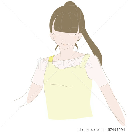 Ponytail woman running - Stock Illustration [67495694] - PIXTA