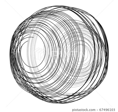 Sphere of spirals outline Sphere of spirals outline 67496103
