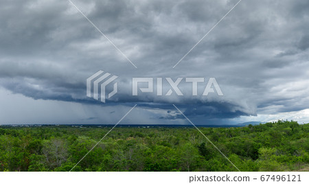 thunder storm sky Rain clouds thunder storm sky Rain clouds 67496121