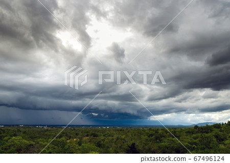thunder storm sky Rain clouds thunder storm sky Rain clouds 67496124