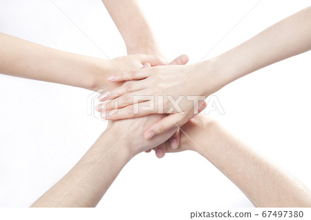 Stacking hands 67497380