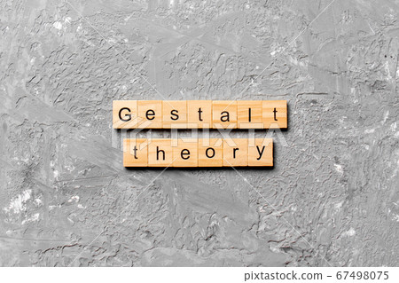 gestalt theory word written on wood block. gestalt 67498075