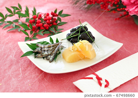Celebration three kinds of osechi dishes 67498660
