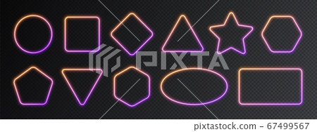 Neon gradient frames set, collection of... - Stock Illustration ...