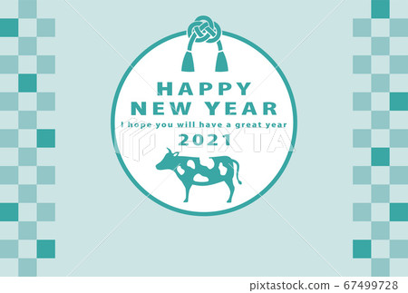 淡路結新年賀卡的2021牛年模板 淡路結新年賀卡的2021牛年模板 67499728