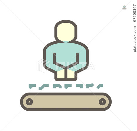 Worker working with product on production line, 67500347