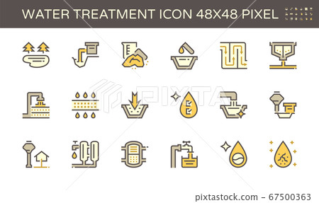 Water treatment plant and water filtration vector 67500363