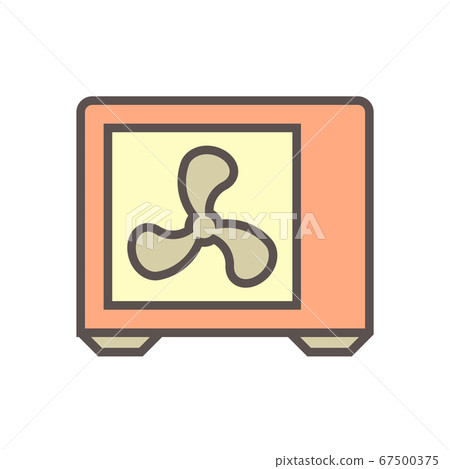 Air conditioner service and technician vector icon 67500375