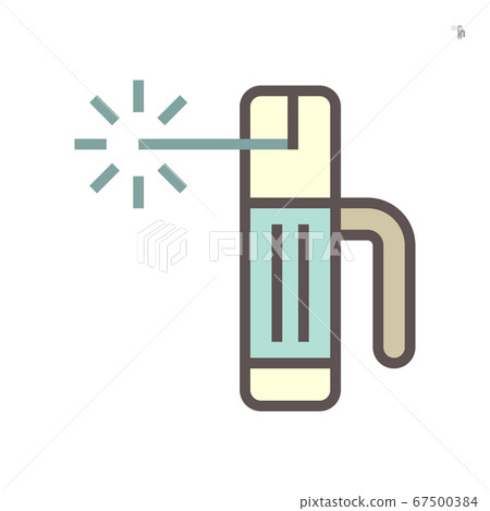 Welding torch and sparkle vector icon design on Welding torch and sparkle vector icon design on 67500384