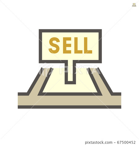 Land and sell sign to show land for sell vector 67500452
