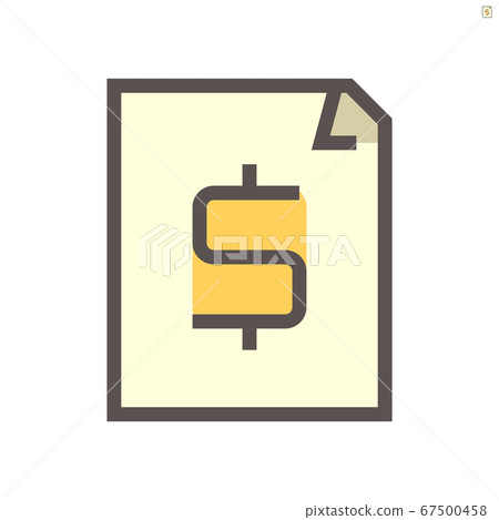 Financial document vector icon design, 48X48 pixel 67500458