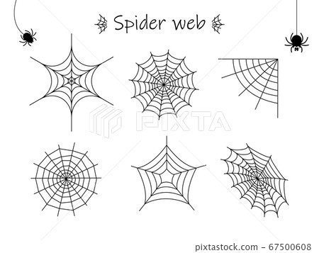 Illustration set of various cobwebs 67500608