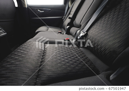 Close up of clean cloth car seat 67501947