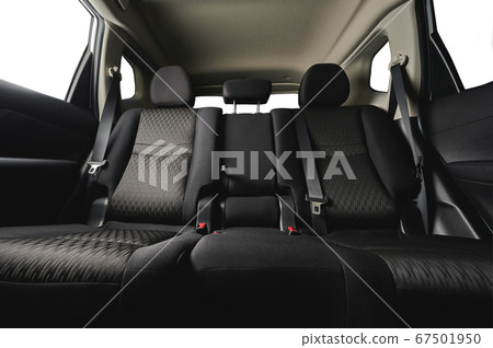 Clean car back seat low angle view Clean car back seat low angle view 67501950