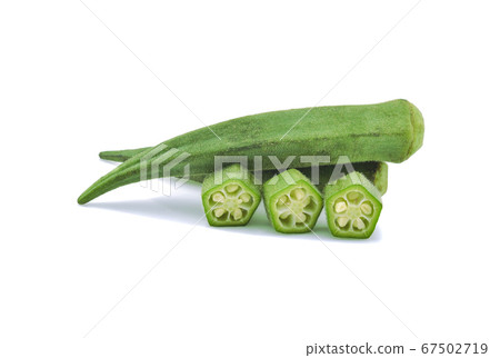 fresh okra isolated on white background fresh okra isolated on white background 67502719